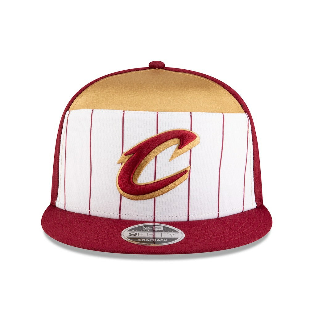 Cleveland Cavaliers 2025 NBA Tip Off Split Panel 9FIFTY Snapback Hat White/Wine - New Era