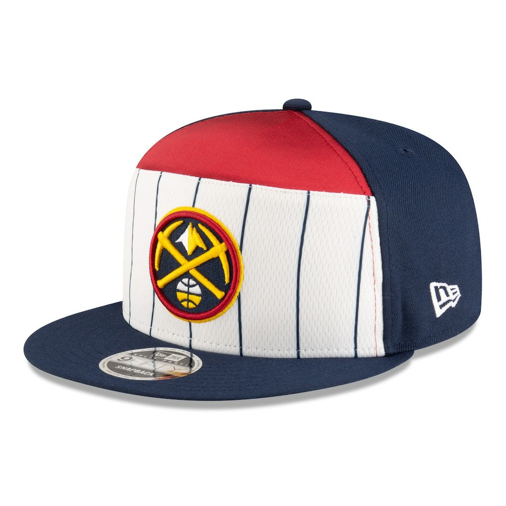 Denver Nuggets 2025 NBA Tip Off Split Panel 9FIFTY Snapback Hat White/Navy - New Era
