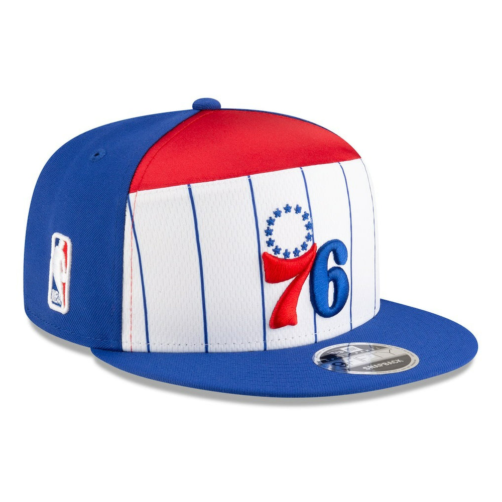 Philadelphia 76ers 2025 NBA Tip Off Split Panel 9FIFTY Snapback Hat White/Blue - New Era