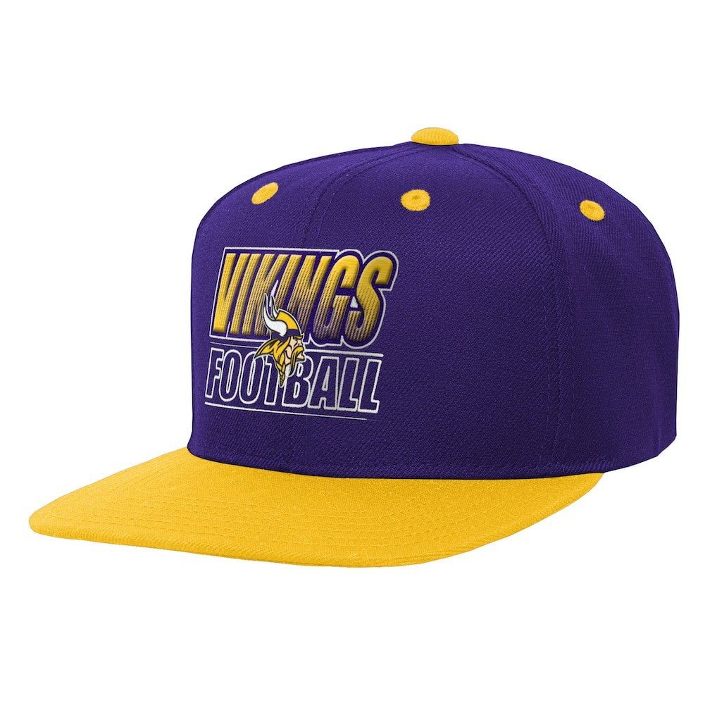 Minnesota Vikings Outerstuff Youth Team Gradient Deadstock Snapback Hat - Purple Hats