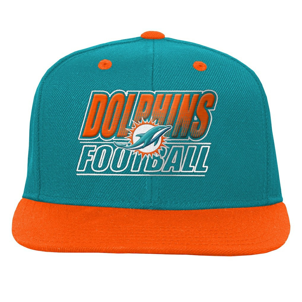 Miami Dolphins Outerstuff Youth Team Gradient Deadstock Snapback Hat - Aqua Hats