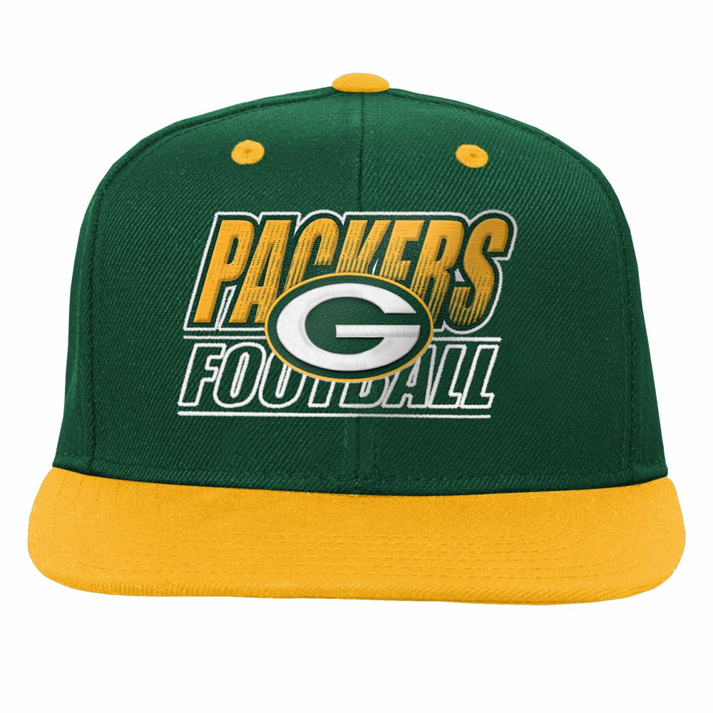 Green Bay Packers Outerstuff Youth Team Gradient Deadstock Snapback Hat - Green Hats