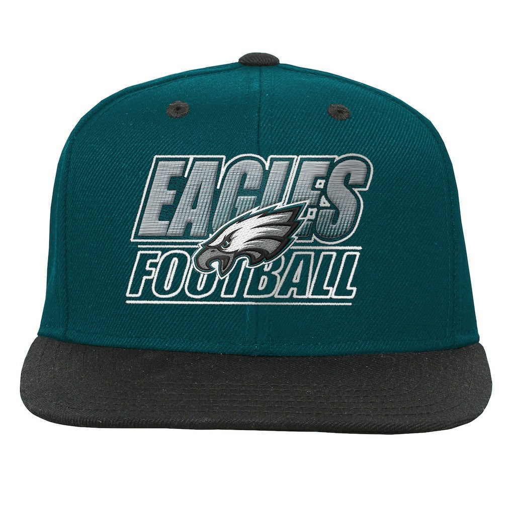 Philadelphia Eagles Outerstuff Youth Team Gradient Deadstock Snapback Hat - Midnight Green Hats