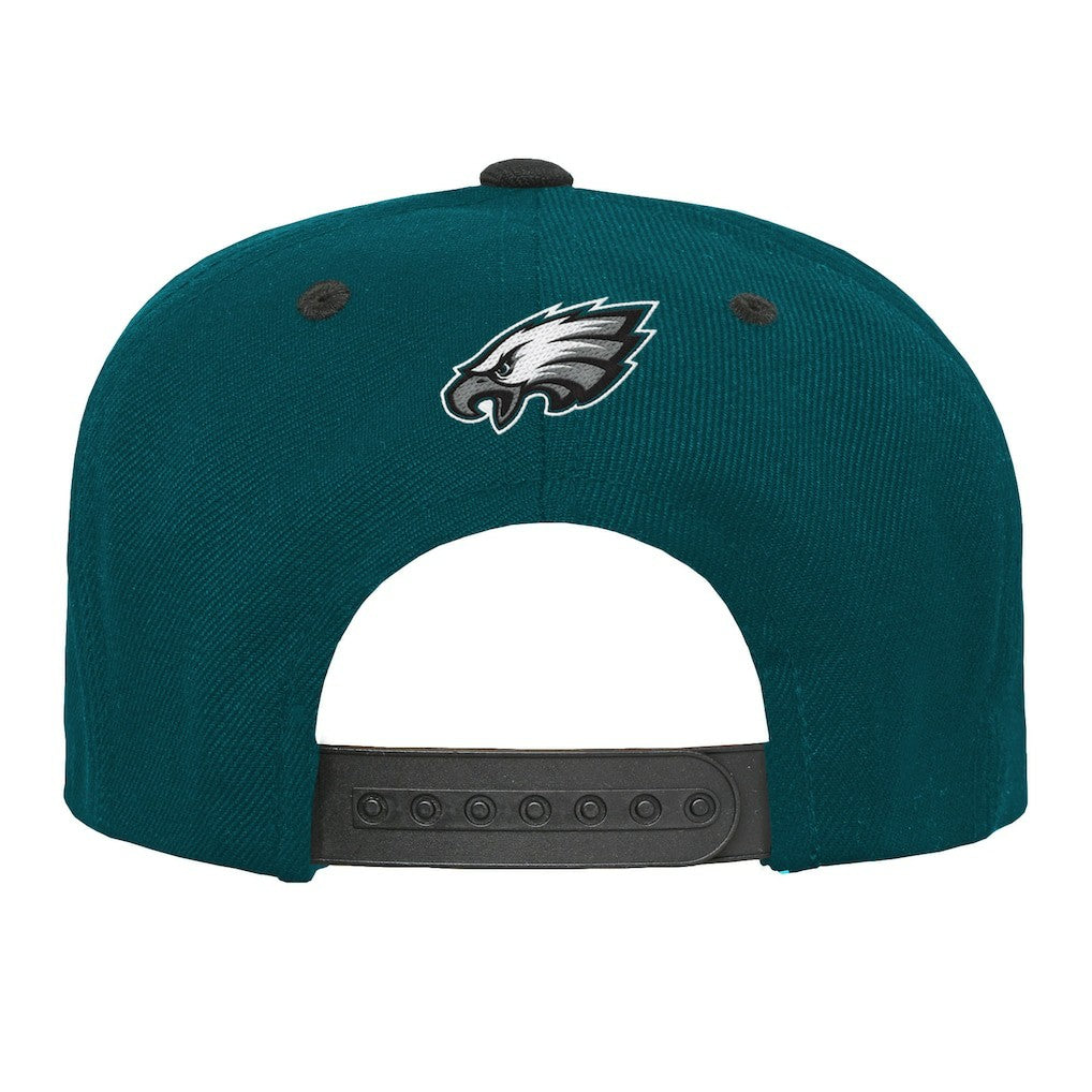 Philadelphia Eagles Outerstuff Youth Team Gradient Deadstock Snapback Hat - Midnight Green Hats