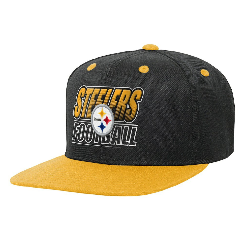 Pittsburgh Steelers Outerstuff Youth Team Gradient Deadstock Snapback Hat - Black Hats