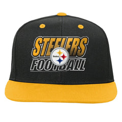Pittsburgh Steelers Outerstuff Youth Team Gradient Deadstock Snapback Hat - Black Hats
