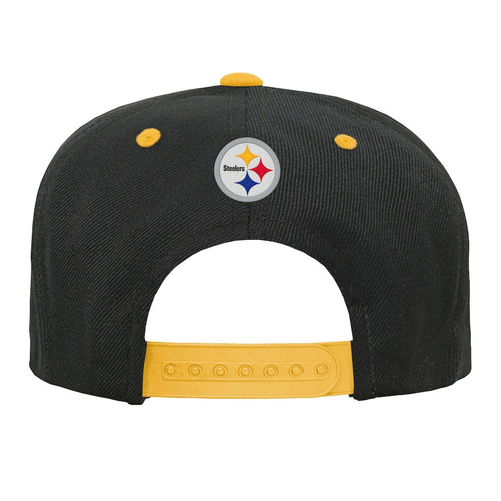 Pittsburgh Steelers Outerstuff Youth Team Gradient Deadstock Snapback Hat - Black Hats