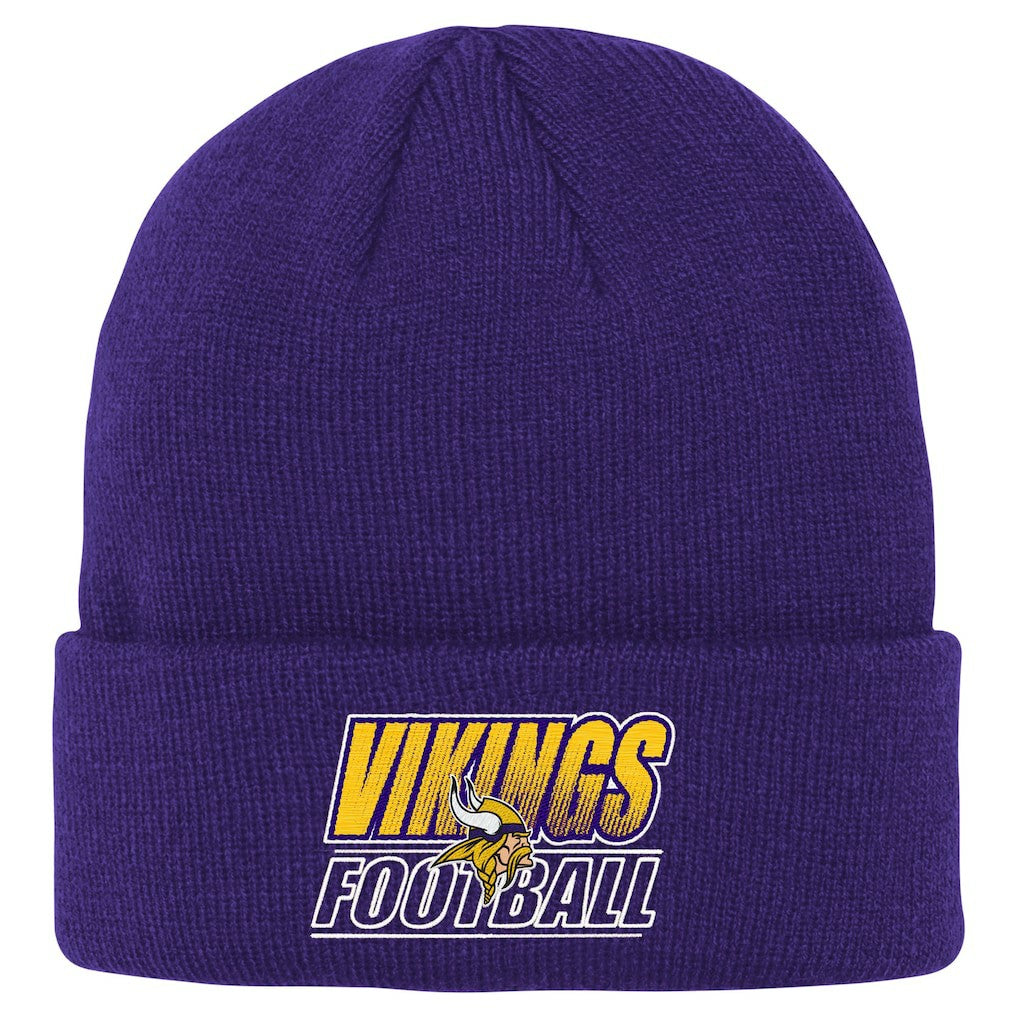Minnesota Vikings Outerstuff Youth Team Gradient Cuffed Knit Hat - Purple Hats