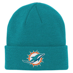 Miami Dolphins Outerstuff Youth Team Gradient Cuffed Knit Hat - Aqua Hats