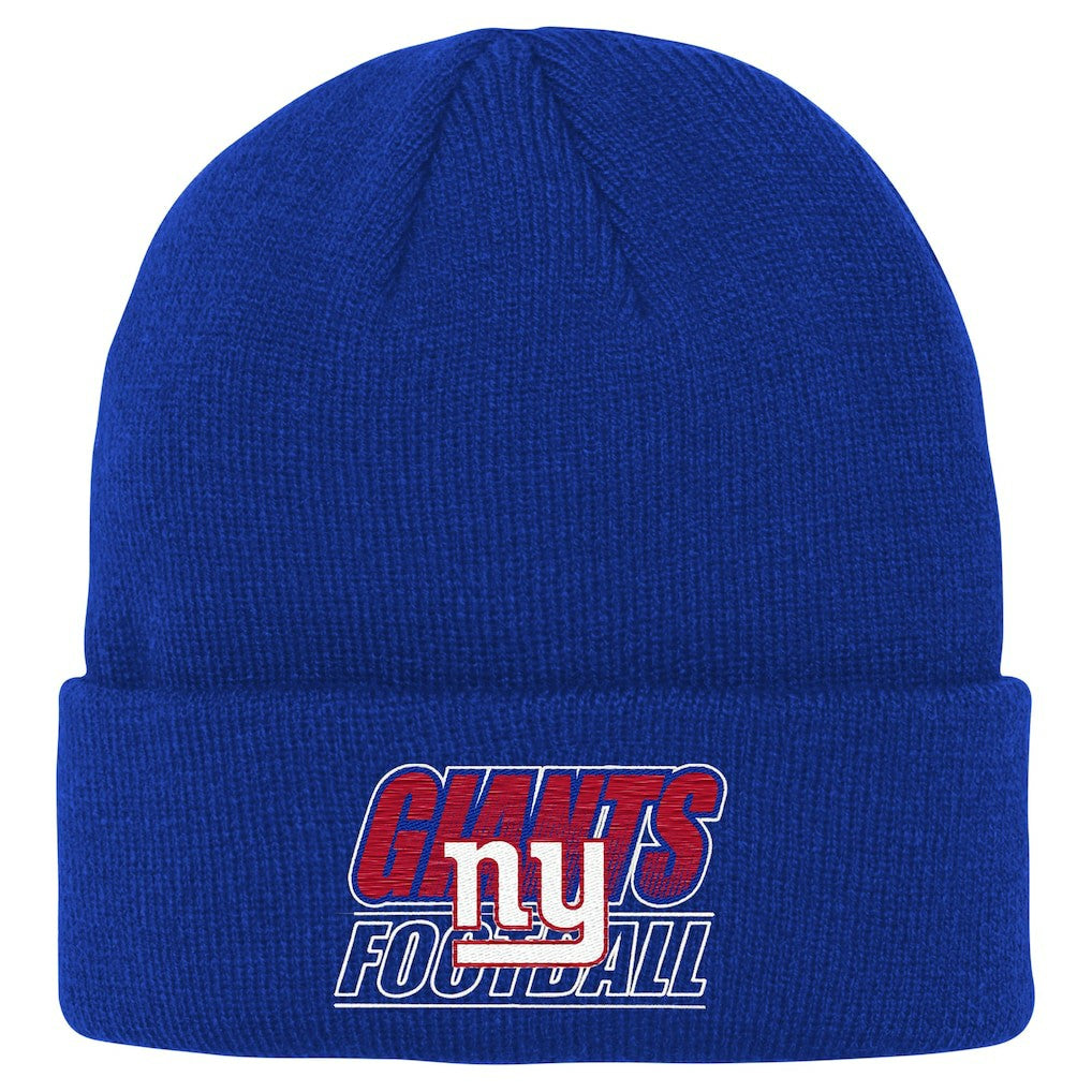 New York Giants Outerstuff Youth Team Gradient Cuffed Knit Hat - Royal Hats
