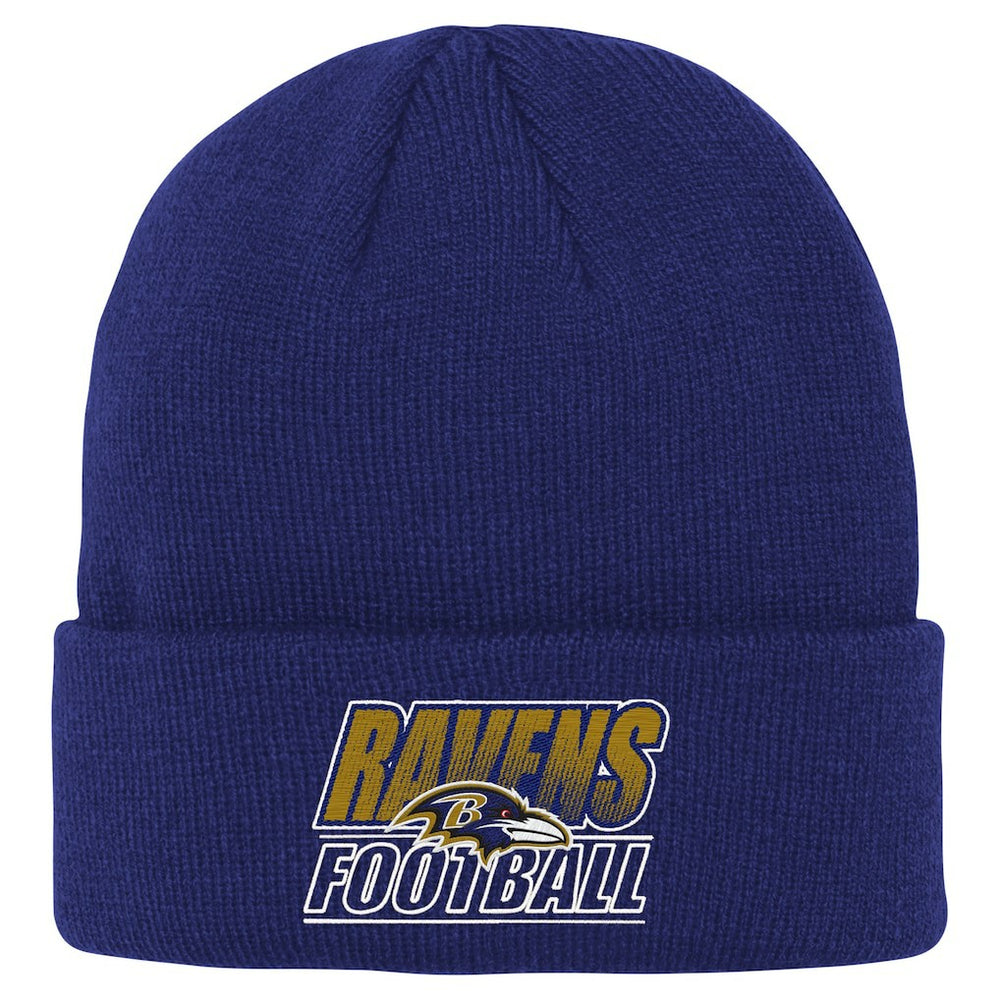 Baltimore Ravens Outerstuff Youth Team Gradient Cuffed Knit Hat - Purple Hats