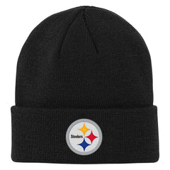 Pittsburgh Steelers Outerstuff Youth Team Gradient Cuffed Knit Hat - Black Hats