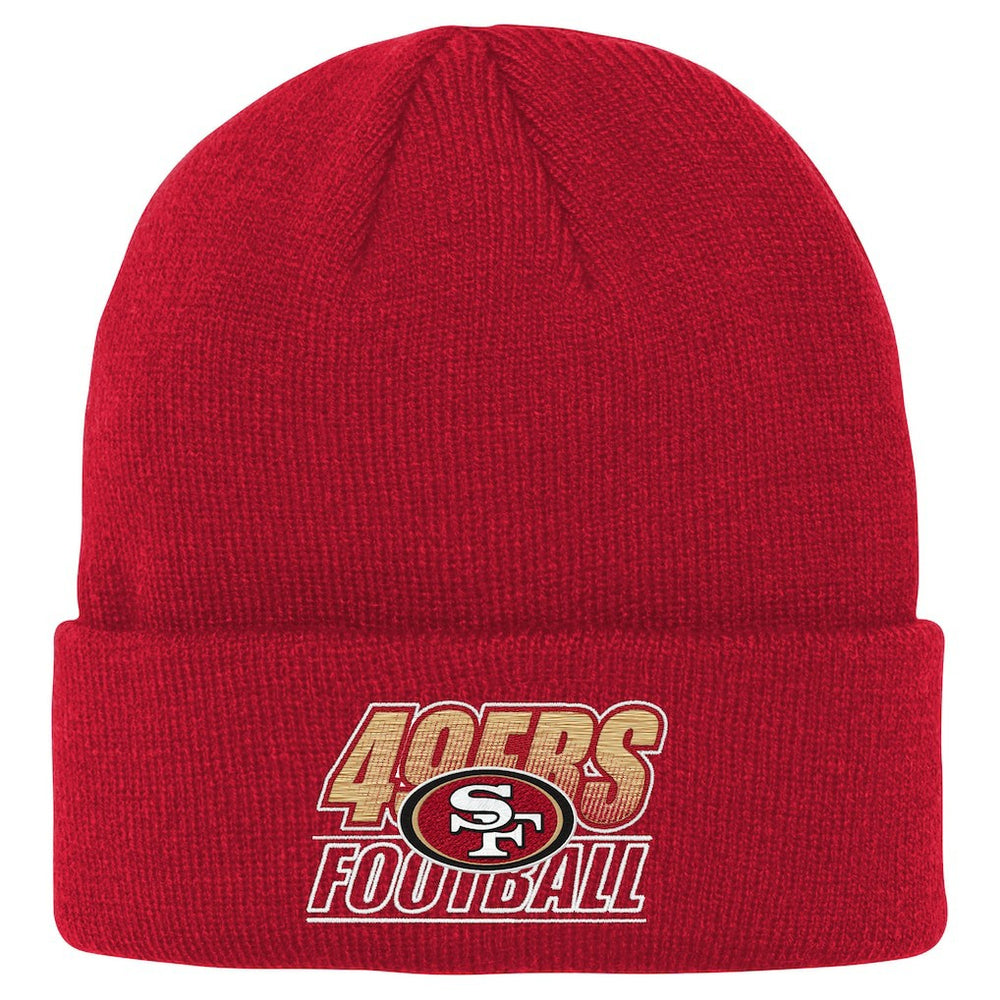 San Francisco 49ers Outerstuff Youth Team Gradient Cuffed Knit Hat - Scarlet Hats