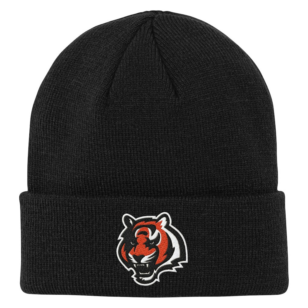 Cincinnati Bengals Outerstuff Youth Team Gradient Cuffed Knit Hat - Black Hats