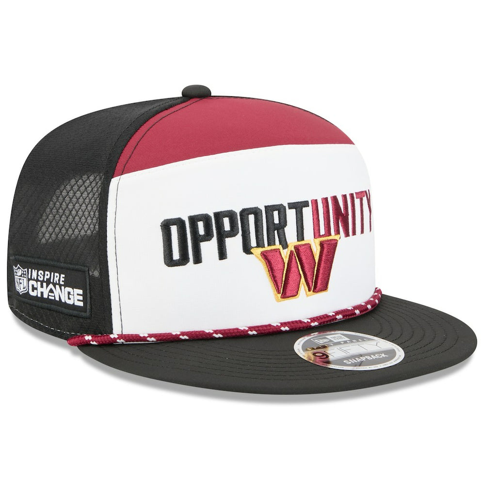 Washington Commanders New Era 2025 Inspire Change Split Panel 9FIFTY Snapback Hat - White/Black Hats