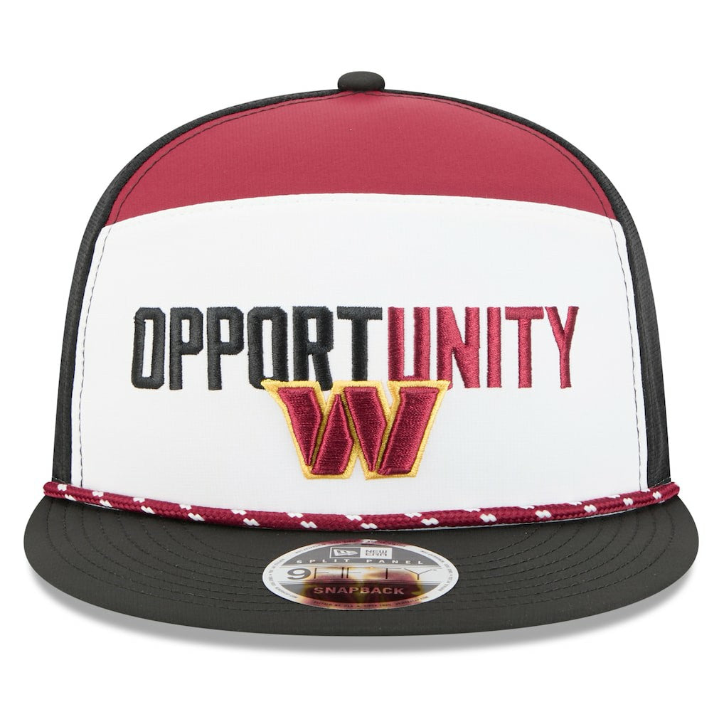Washington Commanders New Era 2025 Inspire Change Split Panel 9FIFTY Snapback Hat - White/Black Hats
