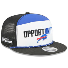 Buffalo Bills New Era 2025 Inspire Change Split Panel 9FIFTY Snapback Hat - White/Black Hats