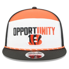 Cincinnati Bengals New Era 2025 Inspire Change Split Panel 9FIFTY Snapback Hat - White/Black Hats
