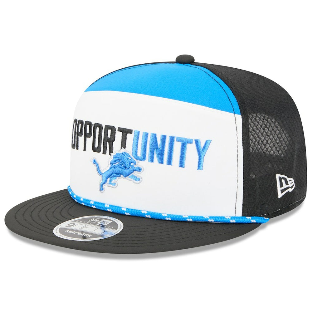 Detroit Lions New Era 2025 Inspire Change Split Panel 9FIFTY Snapback Hat - White/Black Hats