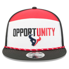 Houston Texans New Era 2025 Inspire Change Split Panel 9FIFTY Snapback Hat - White/Black Hats