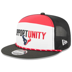 Houston Texans New Era 2025 Inspire Change Split Panel 9FIFTY Snapback Hat - White/Black Hats