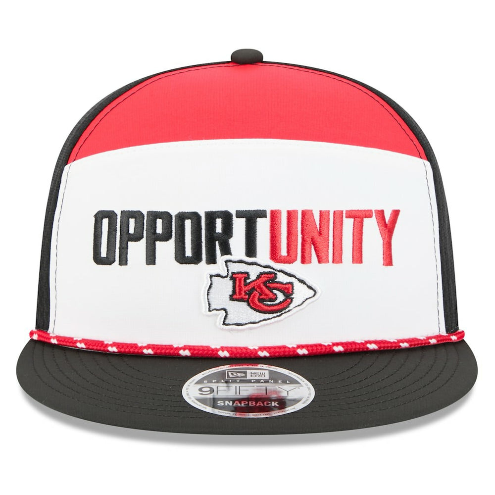 Kansas City Chiefs New Era 2025 Inspire Change Split Panel 9FIFTY Snapback Hat - White/Black Hats