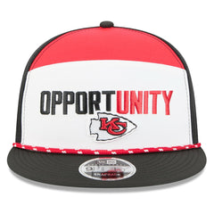 Kansas City Chiefs New Era 2025 Inspire Change Split Panel 9FIFTY Snapback Hat - White/Black Hats