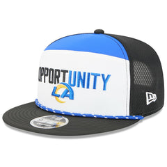 Los Angeles Rams New Era 2025 Inspire Change Split Panel 9FIFTY Snapback Hat - White/Black Hats