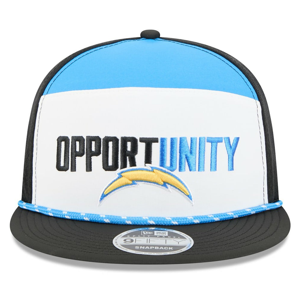 Los Angeles Chargers New Era 2025 Inspire Change Split Panel 9FIFTY Snapback Hat - White/Black Hats