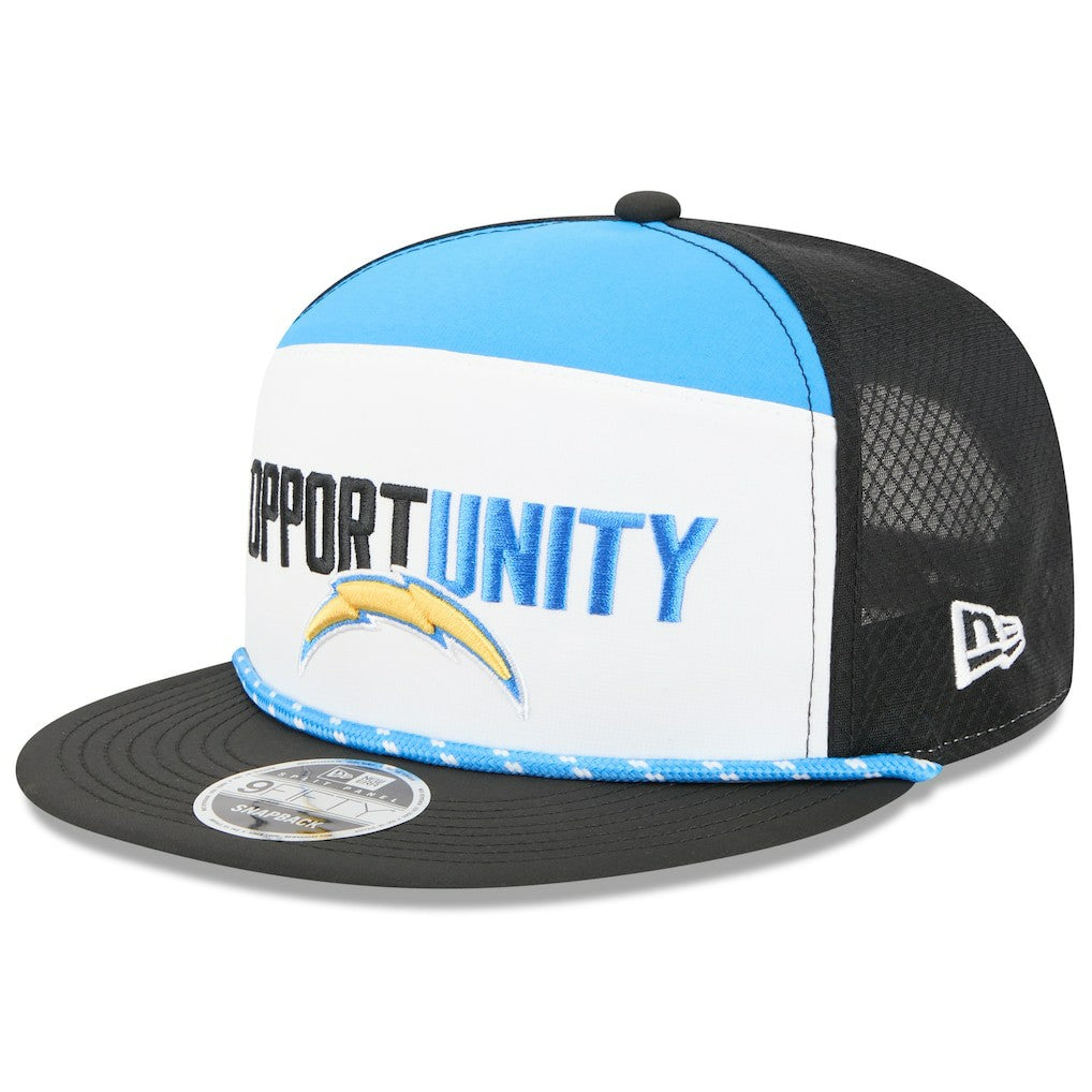 Los Angeles Chargers New Era 2025 Inspire Change Split Panel 9FIFTY Snapback Hat - White/Black Hats