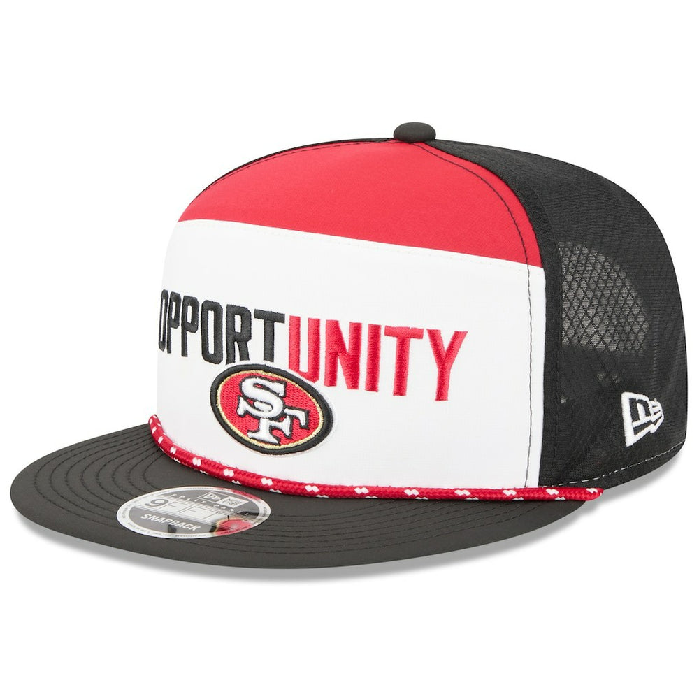 San Francisco 49ers New Era 2025 Inspire Change Split Panel 9FIFTY Snapback Hat - White/Black Hats