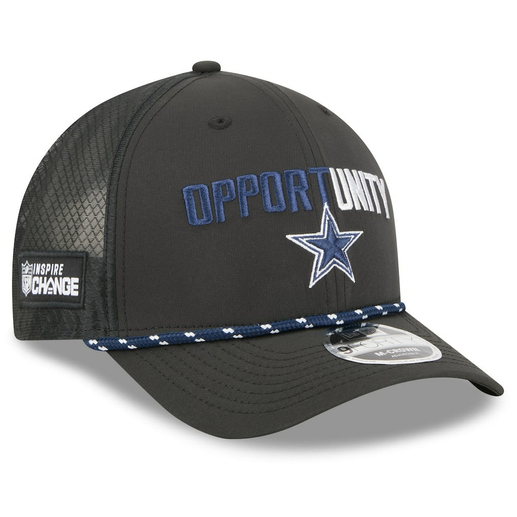 Dallas Cowboys New Era 2025 Inspire Change 9FORTY M-Crown Adjustable Hat - Black Hats