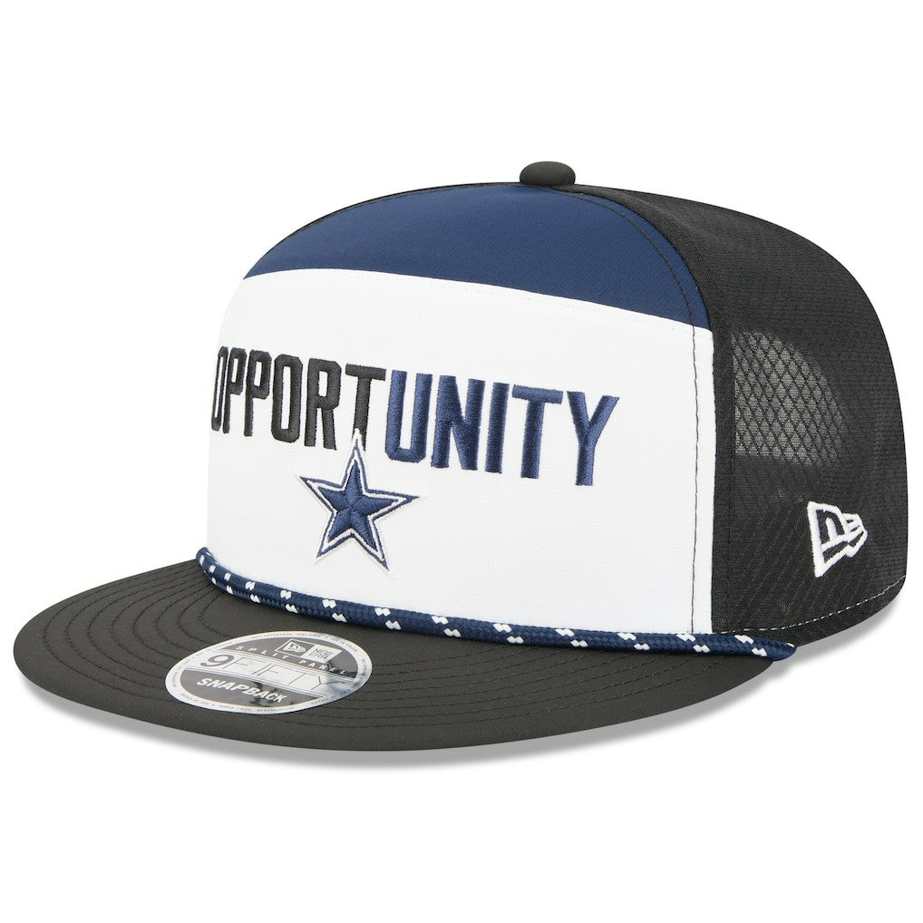 Dallas Cowboys New Era 2025 Inspire Change Split Panel 9FIFTY Snapback Hat - White/Black Hats