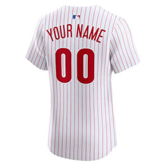 Philadelphia Phillies Nike Home Elite Custom Jersey - White Jerseys