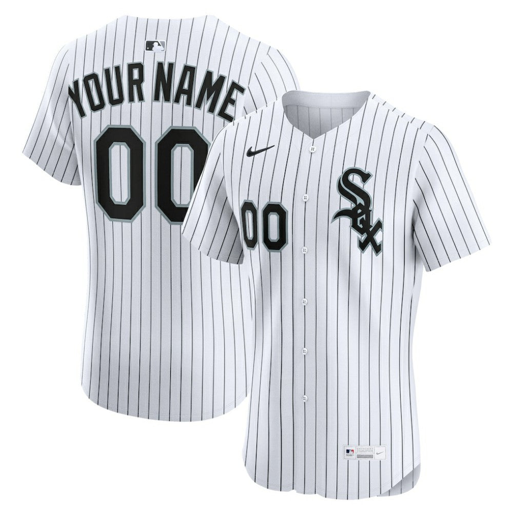 Chicago White Sox Nike Home Elite Custom Jersey - White Jerseys