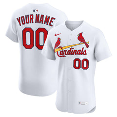 St. Louis Cardinals Nike Home Elite Custom Jersey - White Jerseys