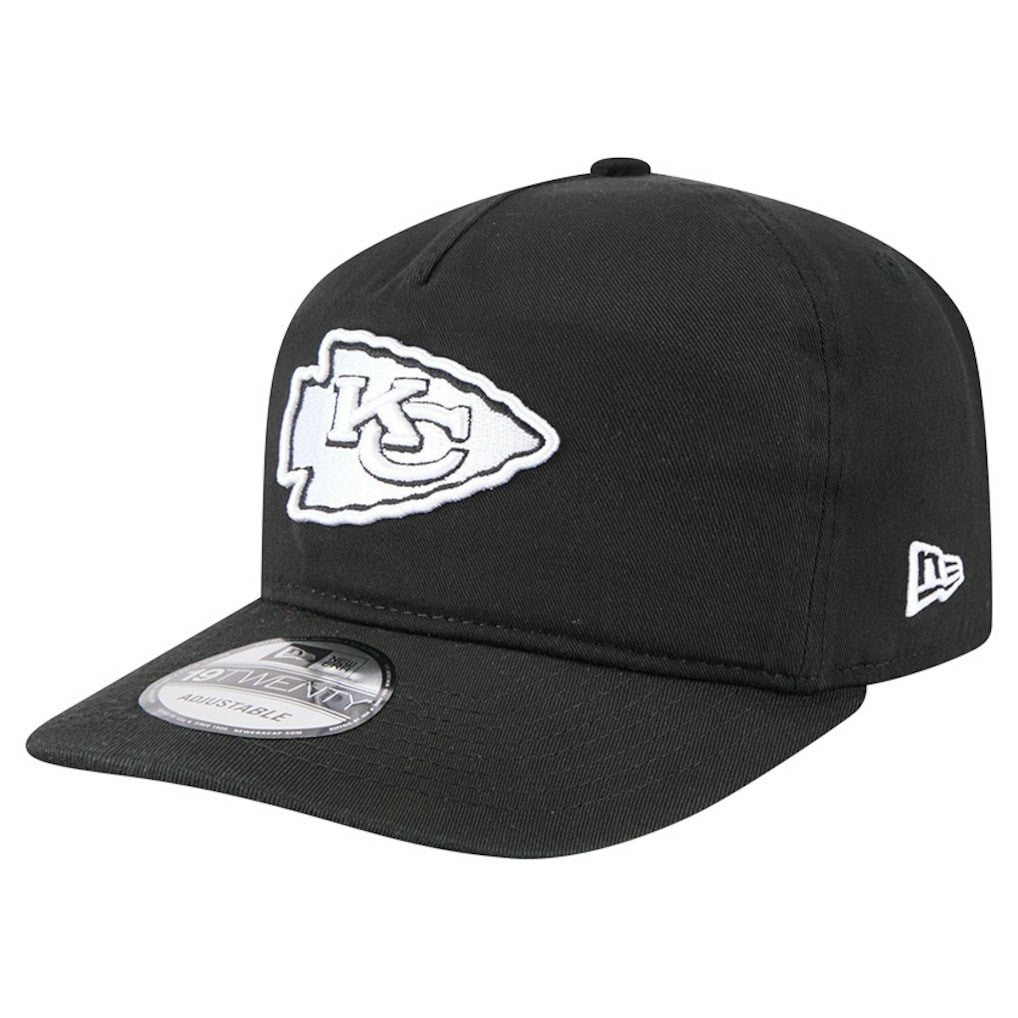 Kansas City Chiefs New Era 19TWENTY Adjustable Hat - Black/White Hats