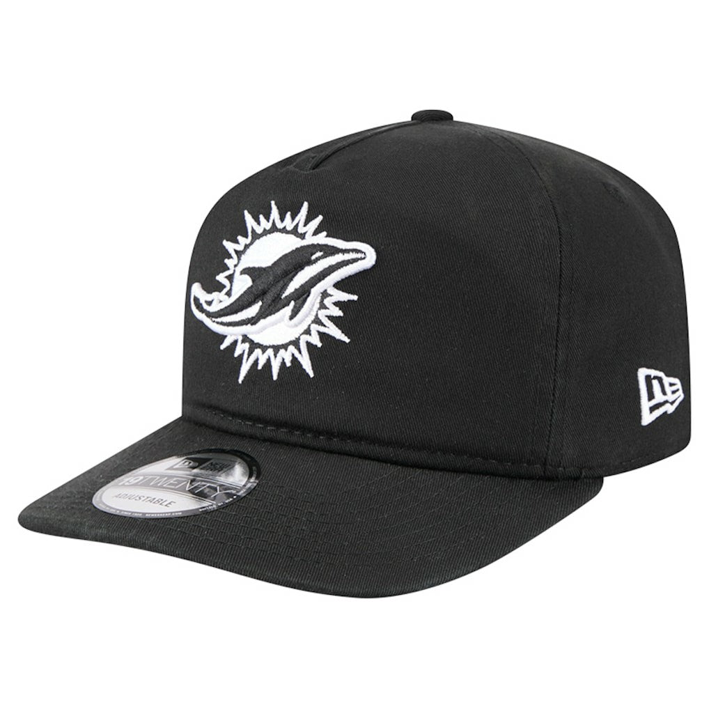 Miami Dolphins New Era 19TWENTY Adjustable Hat - Black/White Hats