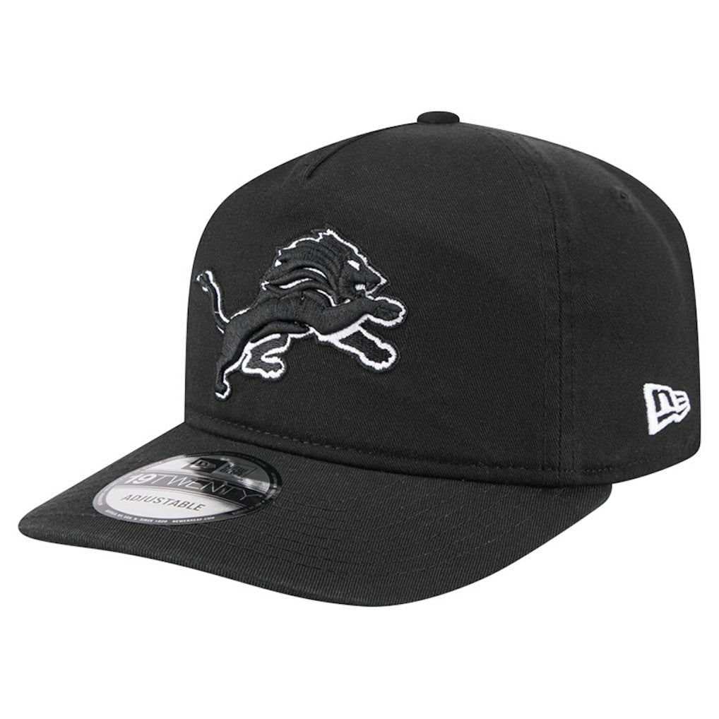 Detroit Lions New Era 19TWENTY Adjustable Hat - Black/White Hats