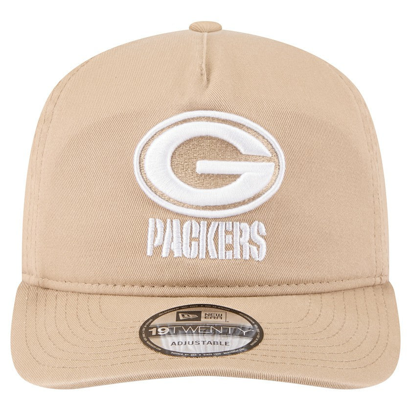Green Bay Packers New Era 19TWENTY Adjustable Hat - Tan Hats