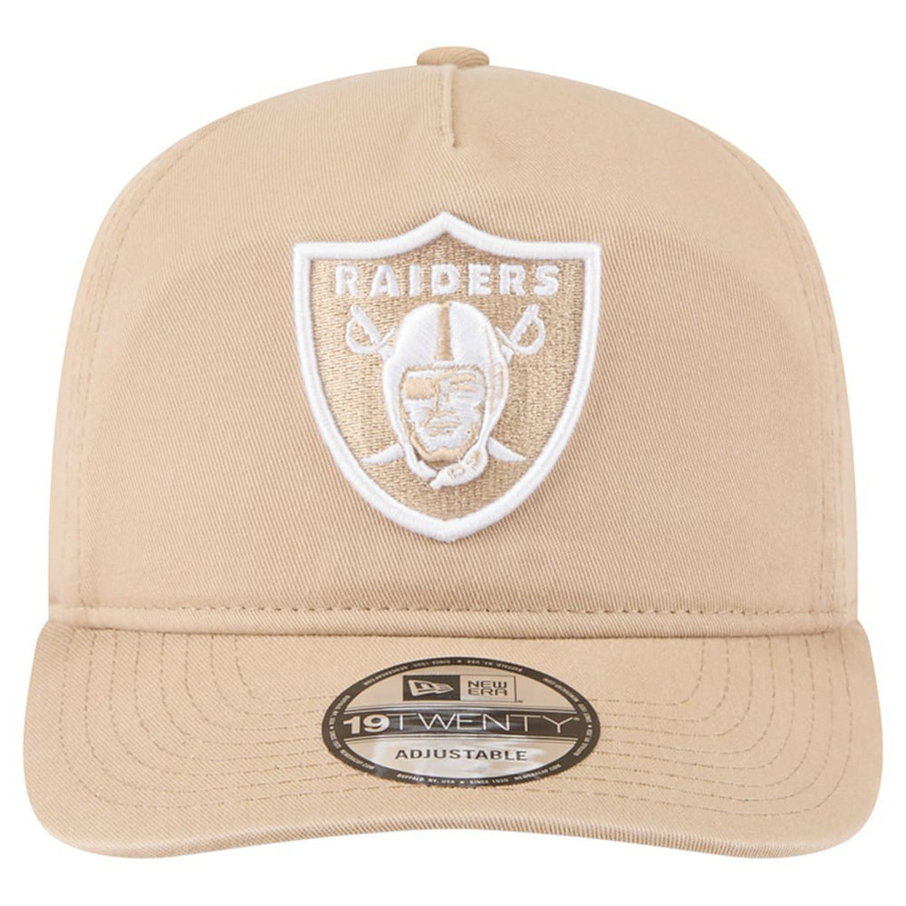 Las Vegas Raiders New Era 19TWENTY Adjustable Hat - Tan Hats