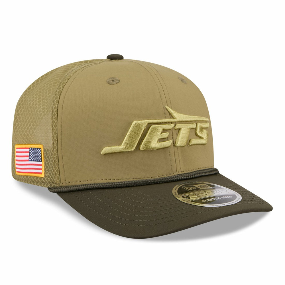 New York Jets New Era 2025 Salute to Service 9SEVENTY Adjustable Hat - Green Hats