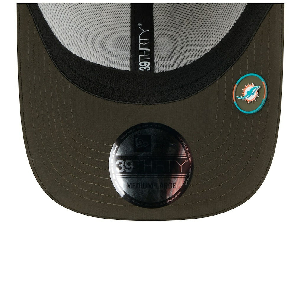 Miami Dolphins New Era 2025 Salute to Service 39THIRTY Flex Hat - Camo Hats
