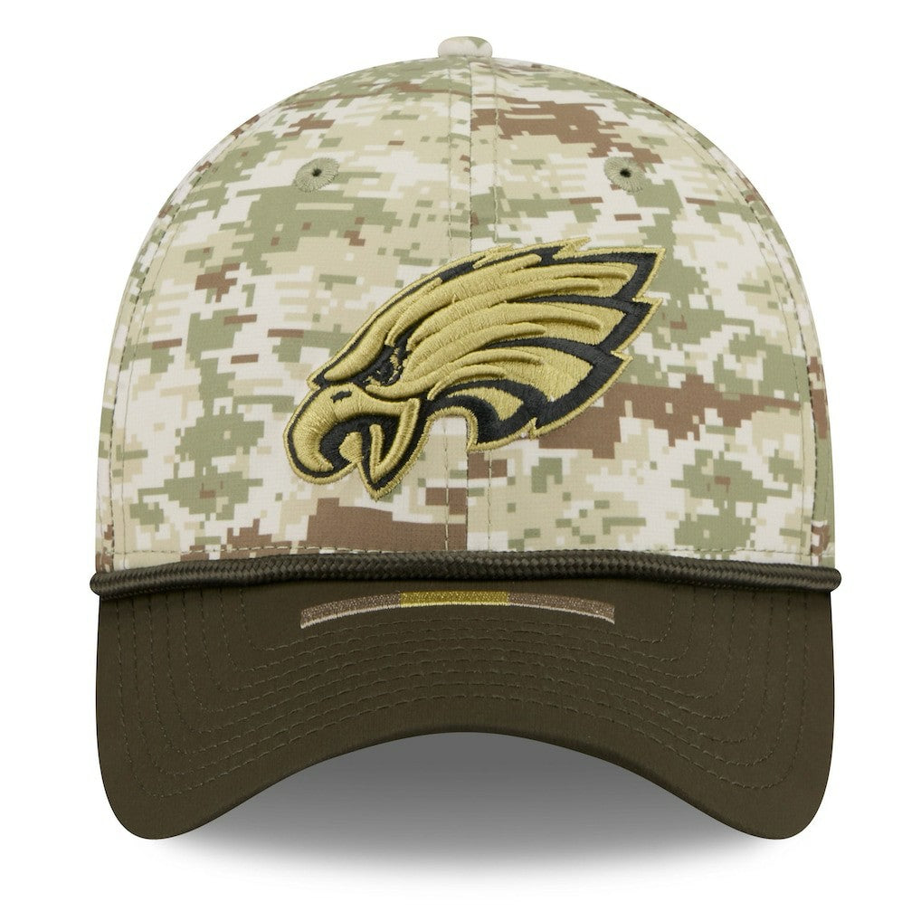 Philadelphia Eagles New Era 2025 Salute to Service 39THIRTY Flex Hat - Camo Hats