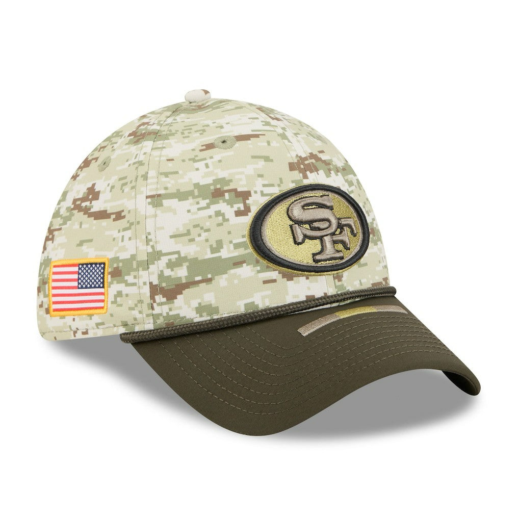 San Francisco 49ers New Era 2025 Salute to Service 39THIRTY Flex Hat - Camo Hats