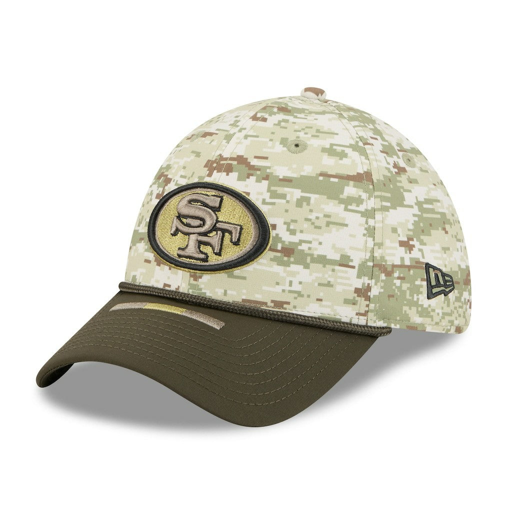San Francisco 49ers New Era 2025 Salute to Service 39THIRTY Flex Hat - Camo Hats