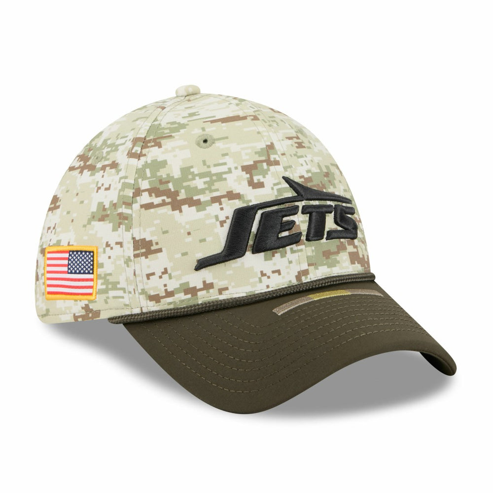 New York Jets New Era 2025 Salute to Service 39THIRTY Flex Hat - Camo Hats