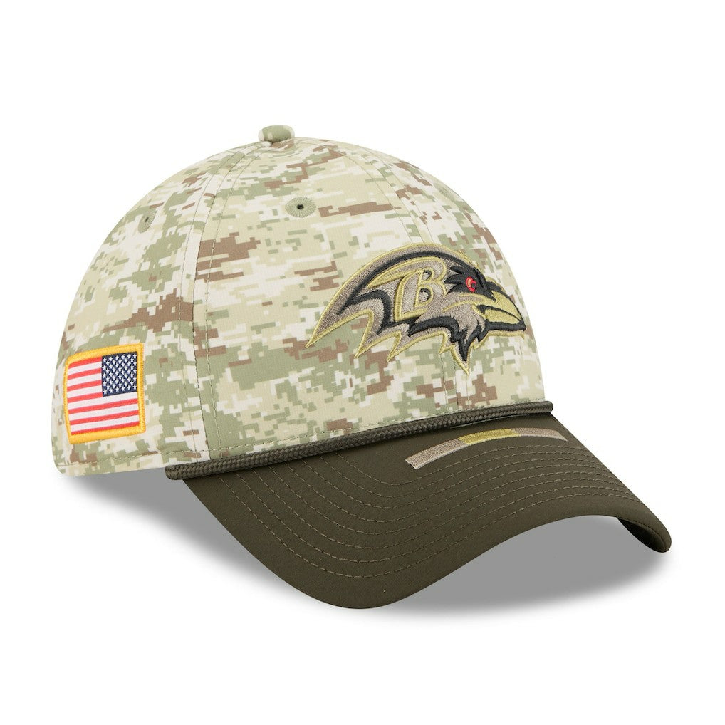 Baltimore Ravens New Era 2025 Salute to Service 39THIRTY Flex Hat - Camo Hats