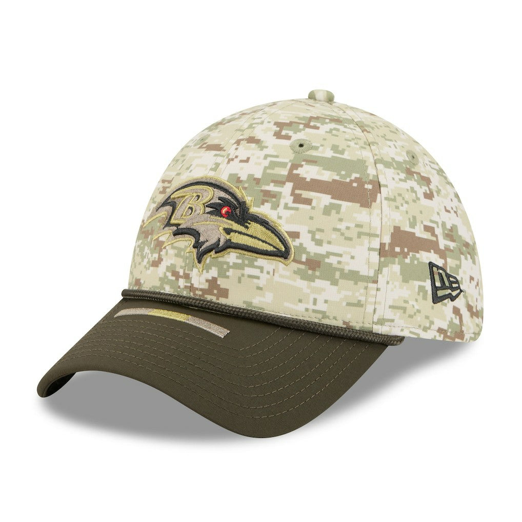 Baltimore Ravens New Era 2025 Salute to Service 39THIRTY Flex Hat - Camo Hats