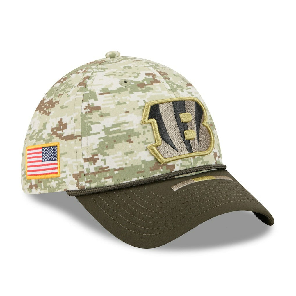 Cincinnati Bengals New Era 2025 Salute to Service 39THIRTY Flex Hat - Camo Hats